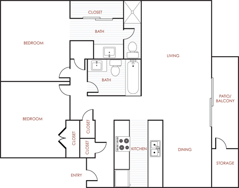 a floor plan of a home with a bedroom and a living room